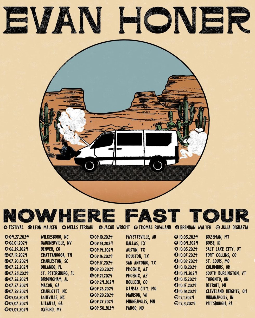 Evan Honer Announces New Tour: 'Nowhere Fast Tour' - RootsnRevelry