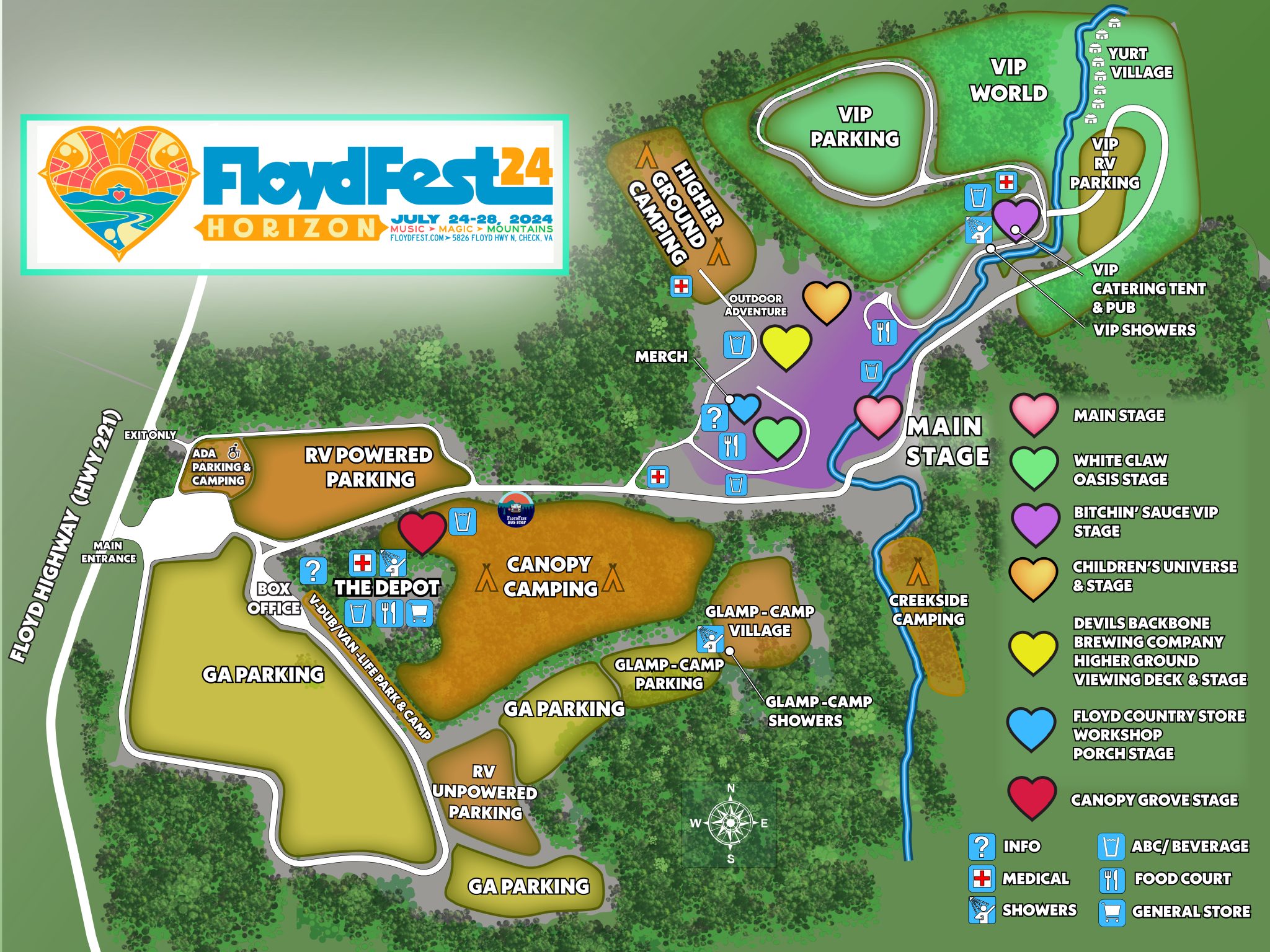 FloydFest 24 Horizon Site Map